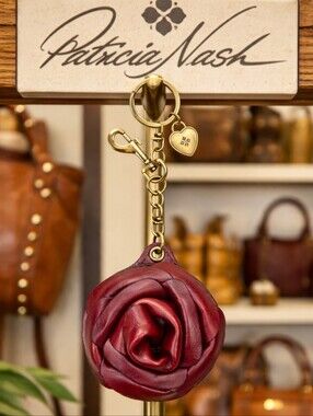 Patricia Nash Rose Mirror Key Fob - NWT